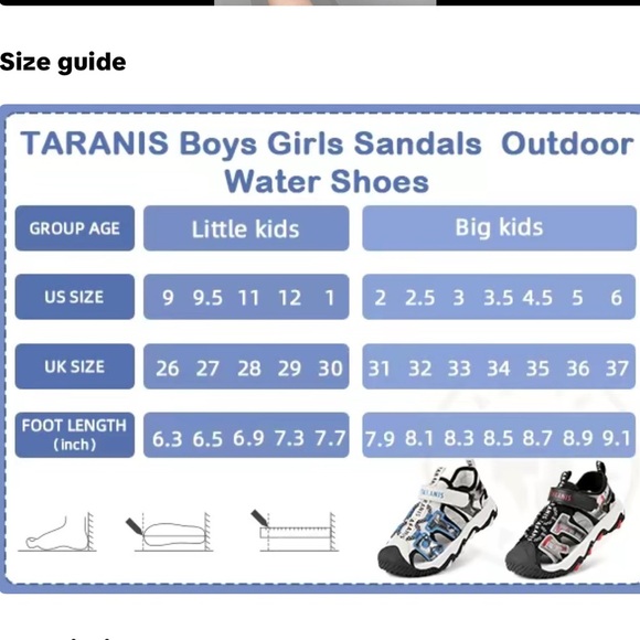 🆕 Kids Summer Waterproof Outdoor Sandals Size 1.5 - Picture 11 of 12